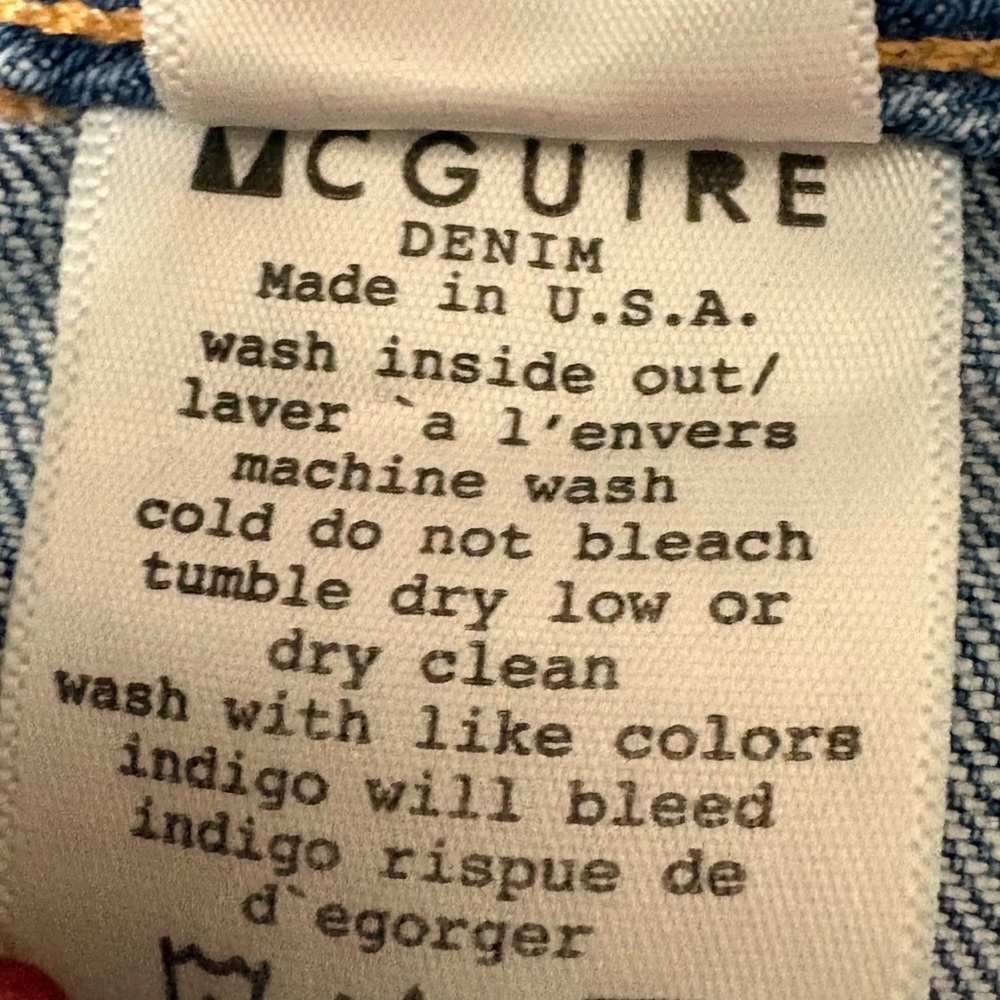 McGuire Denim Classic Blue A-Line Skirt with Metal Buttons. Patch Pockets. USA - Picture 7 of 11